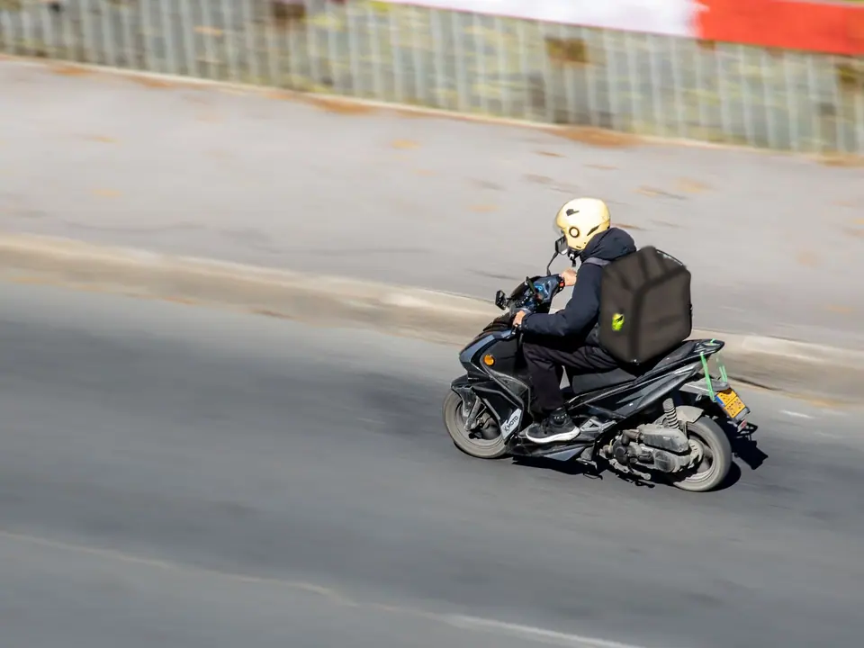 Fast food delivery on scooter