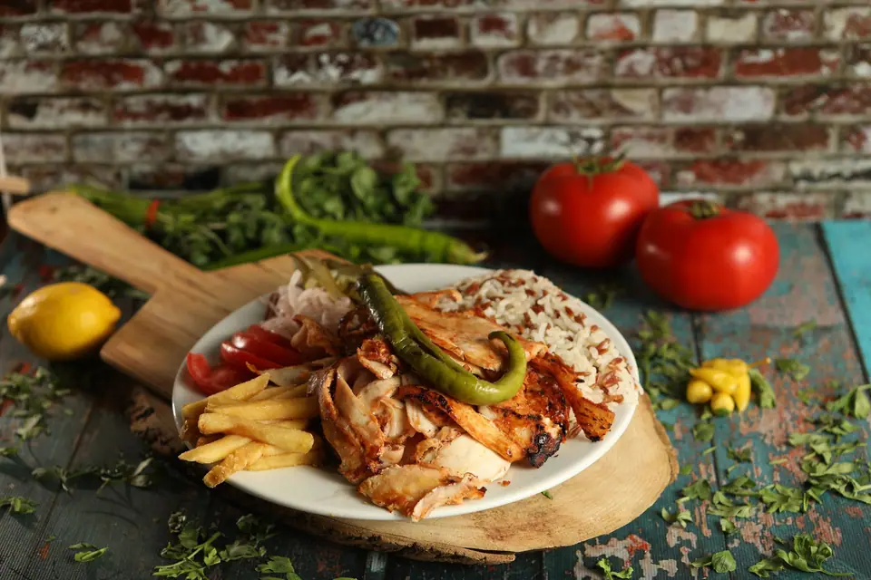 Doner Kebab on Plate